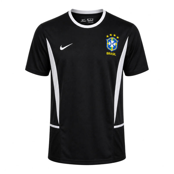 Camisa Goleiro Seleção Brasileira Retro 2002 Preta Nike - Masculina - Modelo torcedor
