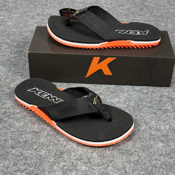 Chinelo Kenner NK6 - Preto Laranja