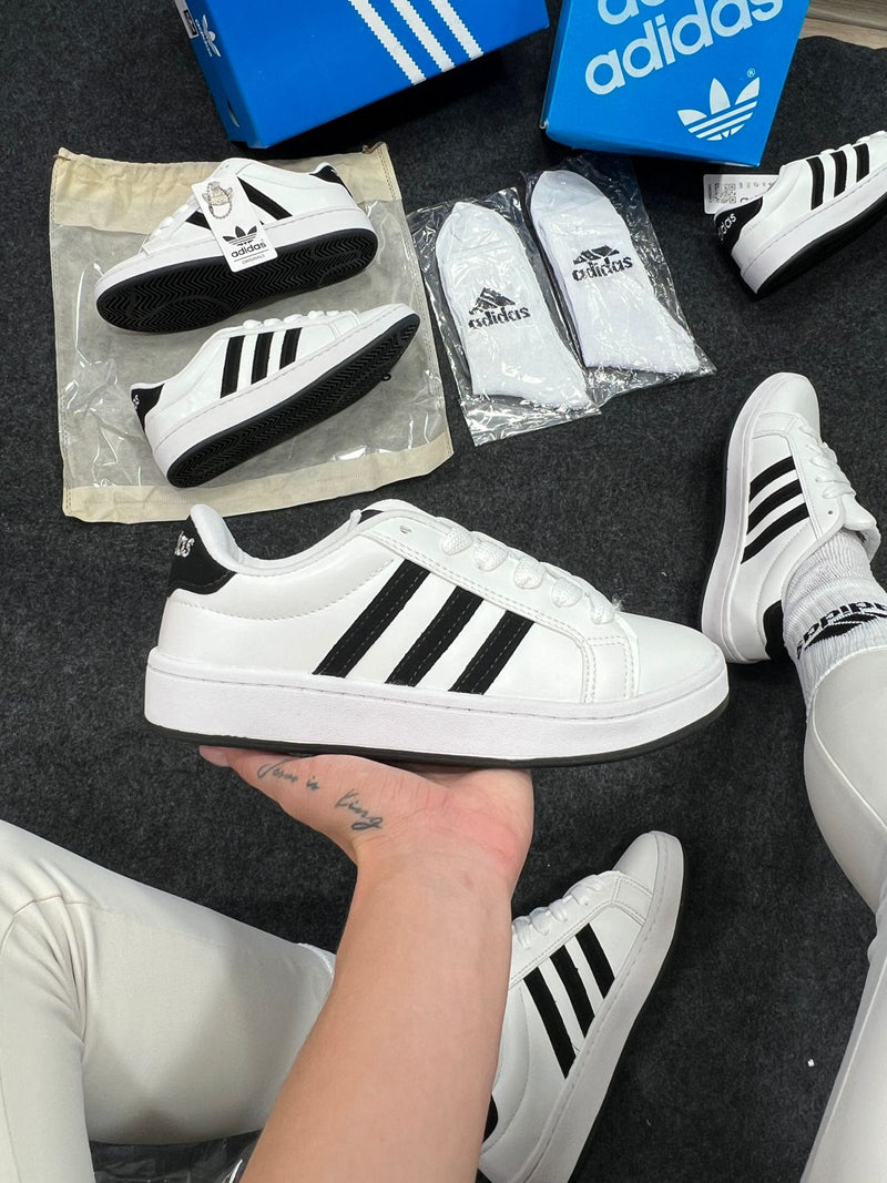 Adidas Ladies Premium Branco e Preto Atacado