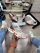 Mizuno Wave Stratos Off White Laranja Atacado