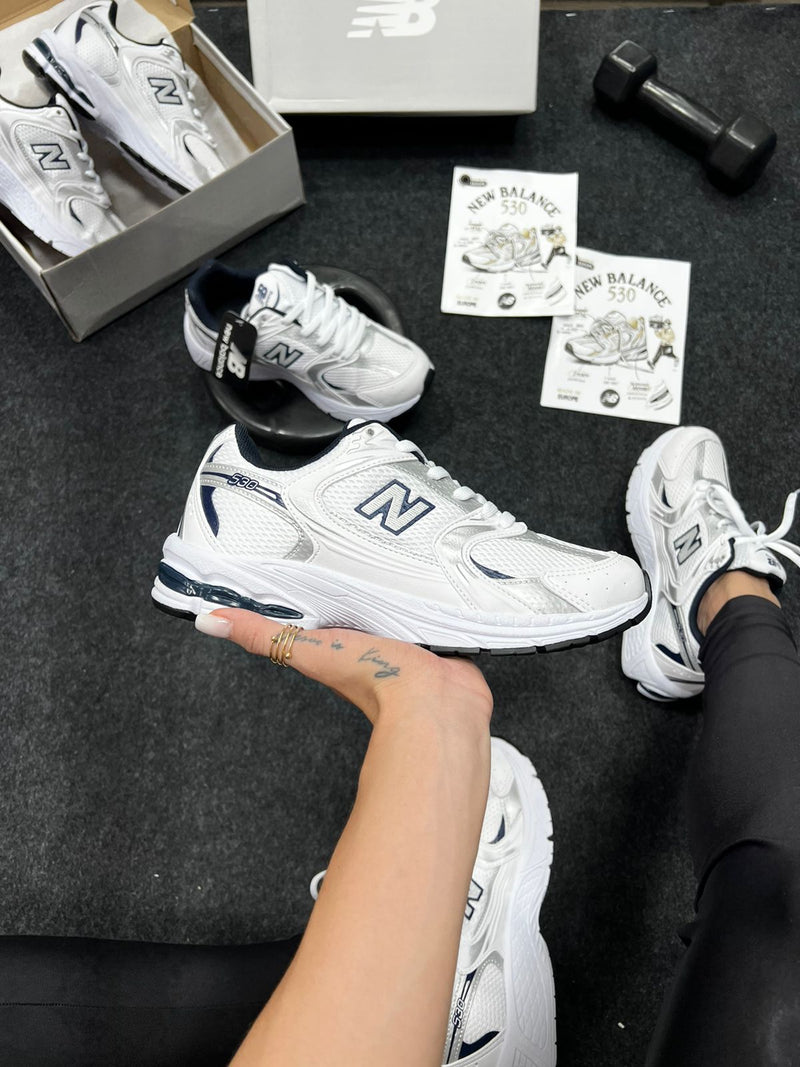 New Balance 530 Branco e Azul Atacado
