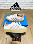 Tênis Adidas Samba Plataforma Branco Rosa Feminino Premium