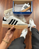 Tênis Adidas Samba Retrô Branco Preto Feminino Premium