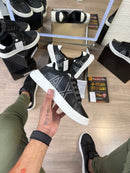 Tênis Emporio Armani Exchange Preto Branco Masculino Premium