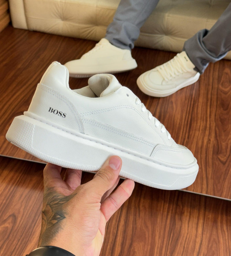 Tênis Hugo Boss Casual Masculino Branco Premium