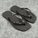 Chinelo de Dedo Fem. -PRETA QUADRADA-01