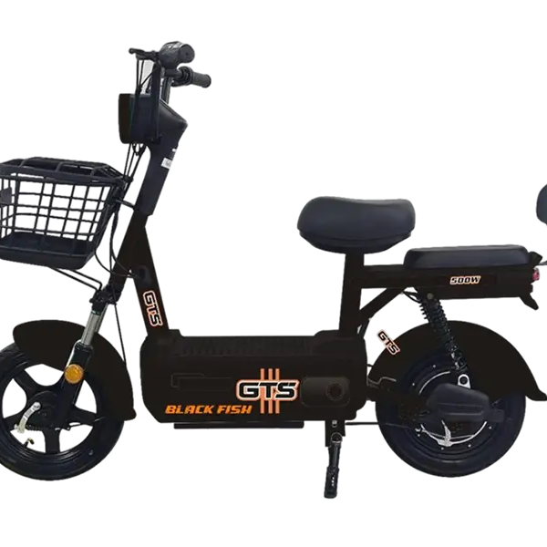 BICICLETA BLACK FISH 500W PRETO BATERIA DE CHUMBO 48V 12AH MARCA GTS