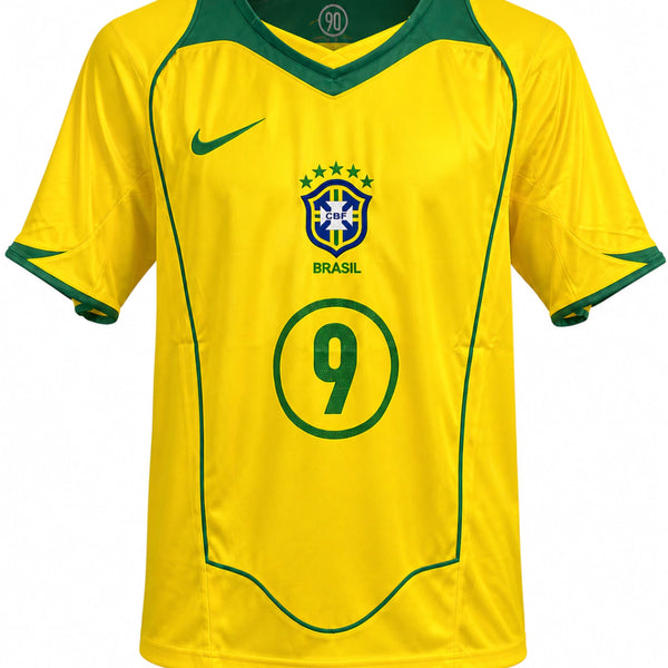 Camisa Retrô da Seleção Brasileira Total 90 de 2004/2005 - (RONALDO 9)