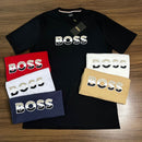 Pack 6 Camisetas - HUGO BOSS TRI HORIZONTAL BORDADO - Grade 2-M 2-G 2-GG