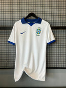 Camisa Masculina do Brasil Branca com detalhes azul - Nacional Premium