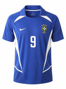 Camisa Retrô 2002 Seleção Brasileira II Nike Masculina - Azul (RONALDO - 9)