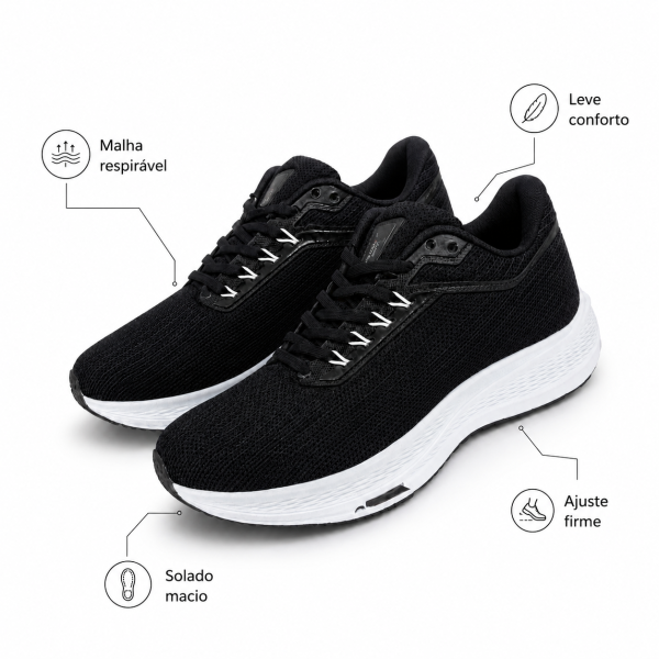 NIKE ZOOM PEGASUS - PRETO BRANCO