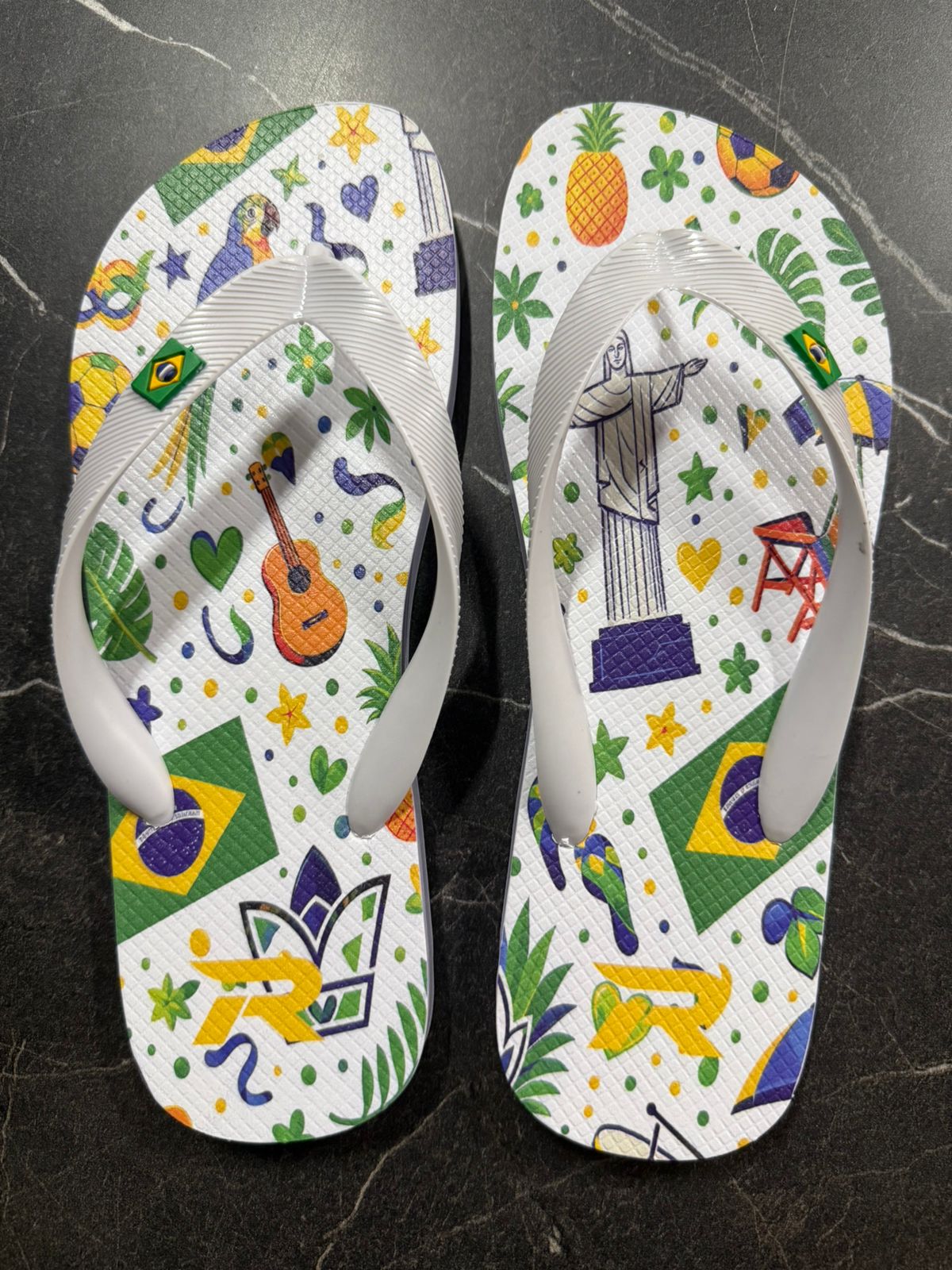 Chinelo de Dedo - Branco Brasil Royal -01