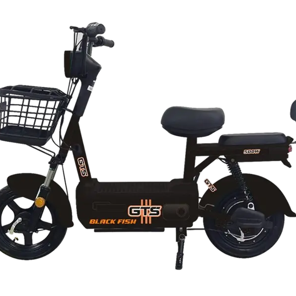 BICICLETA BLACK FISH 500W PRETO BATERIA DE CHUMBO 48V 12AH MARCA GTS