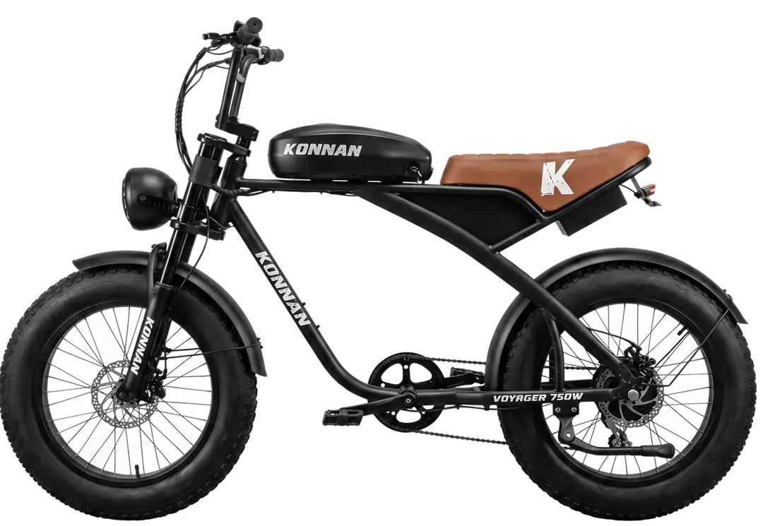 BICICLETA ELETRICA VOYAGER 750W PRETO/BRANCO BATERIA DE LITIO 48V - LE-151