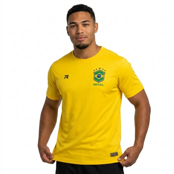 Camisa Dry-Fit Ultra- BRASIL -01 AMARELA