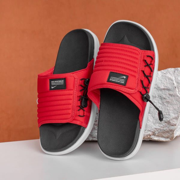 Slide Esportivo Acolchoado Masculino Preto Vermelho |  Estilo Urbano e Máximo Conforto