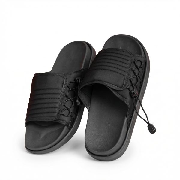 Slide Esportivo Acolchoado Masculino Preto |  Visual Bold e Conforto no Dia a Dia